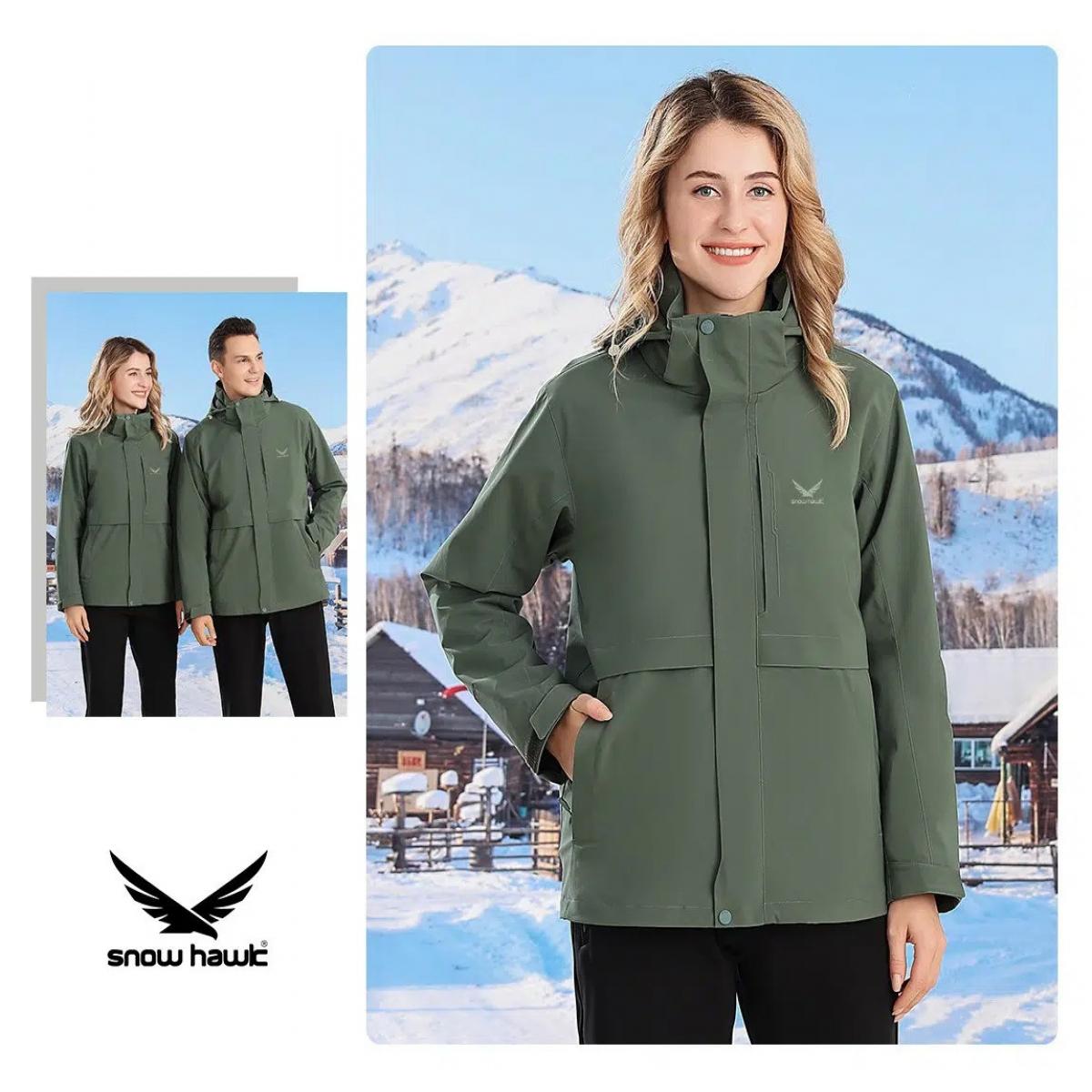 کاپشن دوپوش پلار 68995‏ ‏سبز تیره - unisex polar fleece jacket code 68995